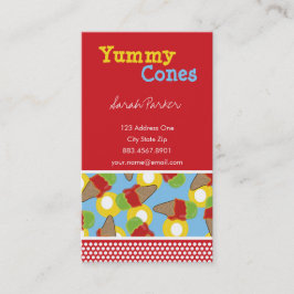 レトロスイーツさくらんぼライムアイスクリームデザート 名刺