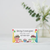 レトロスイーツデザートベーキングベーカリーのパティシエ 名刺 (スタンド正面)