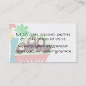 レトロスイーツデザートベーキングベーカリーのパティシエ 名刺 (裏面)