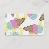 レトロスイートストロベリー+ミントアイスクリームデザート 名刺 (裏面)