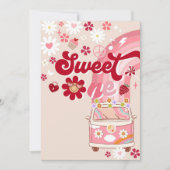 レトロスイートワンバースデー招待状 招待状 (正面)