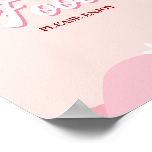 レトロスウィートベビーシャワーフード ポスター (角)