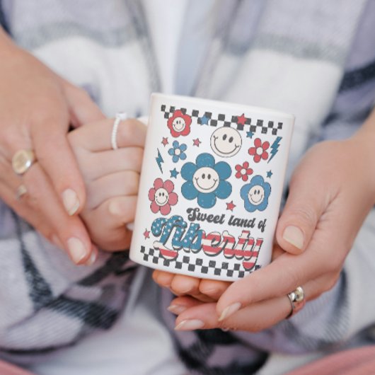 レトロスウィートランドオブリバティベビー7月4日 コーヒーマグカップ