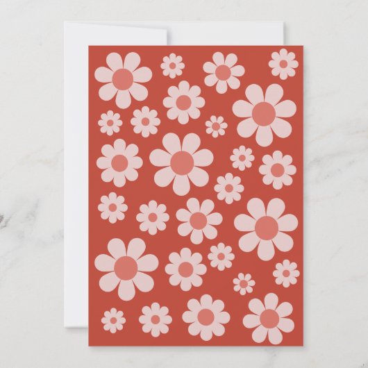 レトロスウィート16バースデーパーティーオレンジ 招待状 (裏面)