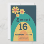 レトロスウィート16バースデーパーティー 招待状 (正面)