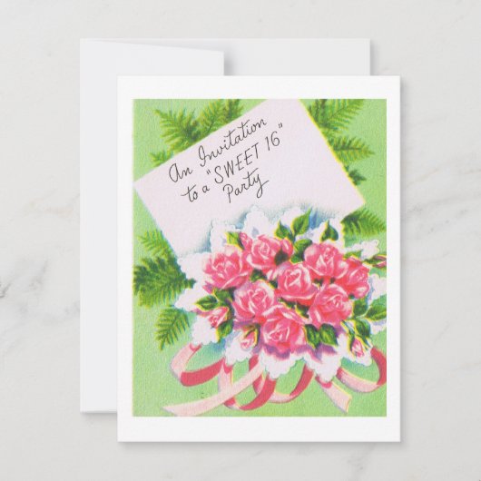 レトロスウィート16招待状 招待状 (正面)