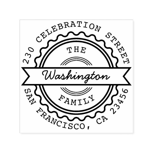 レトロスカスタムンプ差出人住所 セルフインキングスタンプ (デザイン)