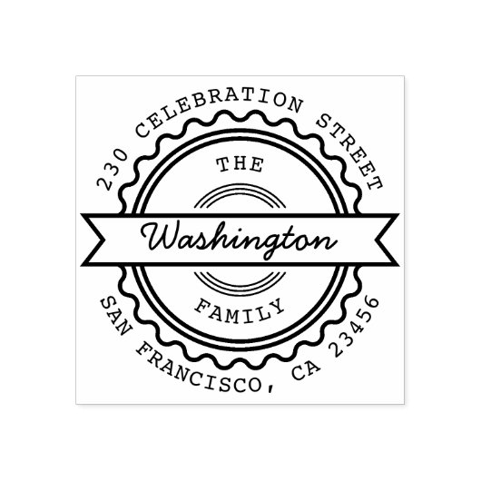 レトロスカスタムンプ差出人住所 ラバースタンプ (インプリント)