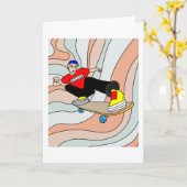 レトロスカテボーダー カード (黄色い花)