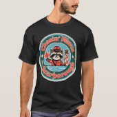 レトロスカボローラクーン波 Tシャツ (正面)
