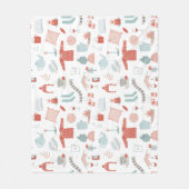 レトロスカンジナビアハイゲコージー フリースブランケット (正面)