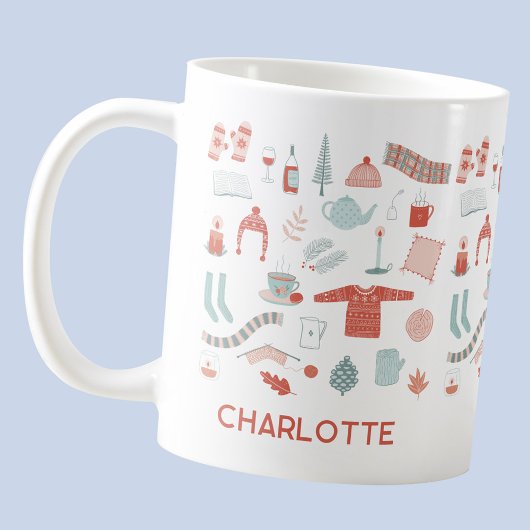 レトロスカンジナビアパーソナライズされたハイゲ コーヒーマグカップ