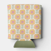 レトロスカンジナビア イエロー オレンジ フラワー ブライダルシャワー 缶クーラー (裏面)