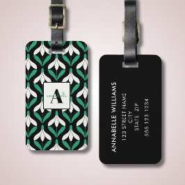 レトロスカンジミッドセンチュリーモダンスノードロップパターン ラゲッジタグ