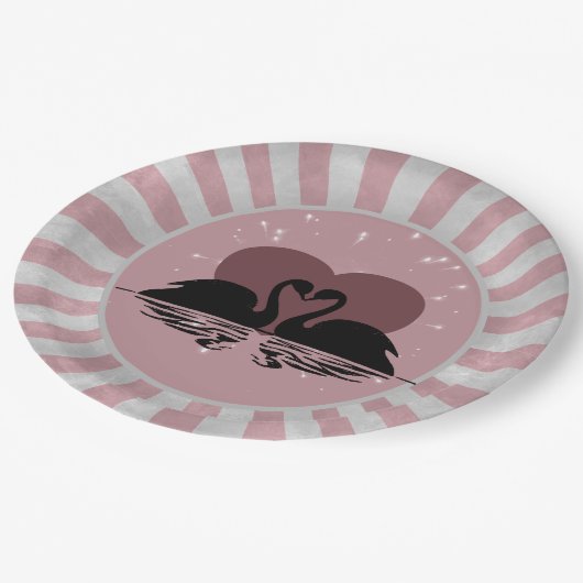 レトロスキスをするワンズ ペーパープレート (アングル)