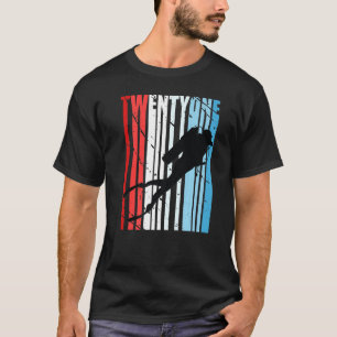 レトロスキューバダイビング21st誕生日深いシーダイバーウォー tシャツ