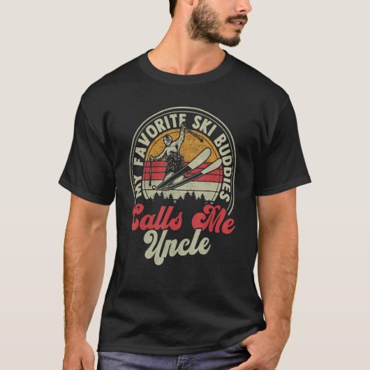 レトロスキーお気に入りのの仲間が私をUnclと呼ぶ Tシャツ (正面)