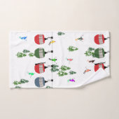 レトロスキーイラストレーション ハンドタオル (ハンドタオル)