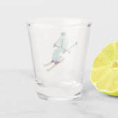 レトロスキーオープニングスキースキークリスマスニューイヤー ショットグラス (裏面)