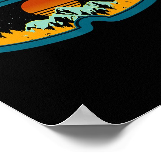 レトロスキーゴーグルスキースキースノーボードウィンターシー ポスター (角)