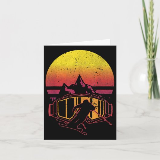 レトロスキードライバおもしろいースキー カード (正面)