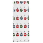 レトロスキーリフトイラストレーションスキーヤー ワインギフトバッグ (裏面)