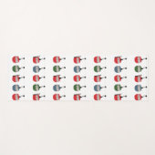 レトロスキーリフトイラストレーション ヨガマット (正面(横))