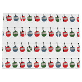 レトロスキーリフトイラストレーション ラージペーパーバッグ (裏面)