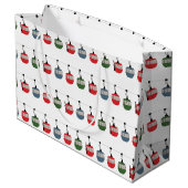 レトロスキーリフトイラストレーション ラージペーパーバッグ (裏面アングル)