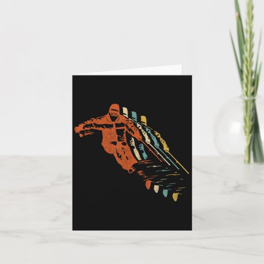 レトロスキーヴィンテージ80s 90sスキー服 カード (正面)