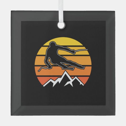 レトロスキー ガラスオーナメント (正面)