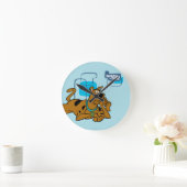 レトロスクウェアスクービードゥー横 ラウンド壁時計 (ホーム)