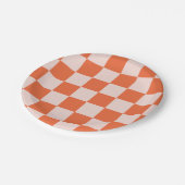 レトロスクエアパターン紙プレート ペーパープレート (アングル)