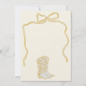 レトロスクライブブーツ泡状ブライダルシャワー 招待状 (裏面)