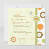 レトロスクラップブックベビーシャワー招待 招待状 (裏面)