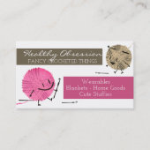 レトロスクリブルヤーンのかぎ針に名刺を付けます 名刺 (正面)