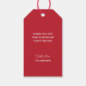 レトロスクリプカラフルトチェッカーボードメリークリスマス ギフトタグ (裏面)