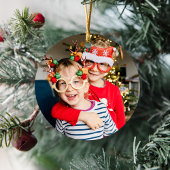 レトロスクリプカラフルトChristmas One写真 セラミックオーナメント