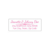 レトロスクリプトかわいいカスタムまたはアドレススタンプ セルフインキングスタンプ (デザイン)