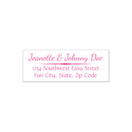 レトロスクリプトかわいいカスタムまたはアドレススタンプ セルフインキングスタンプ