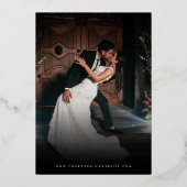 レトロスクリプトこ得こ実在のおもしろいはっきりしたは 箔招待状 (裏面)