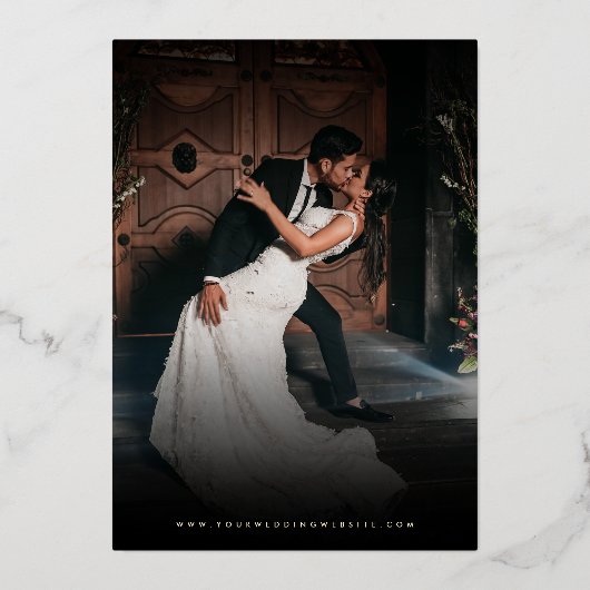 レトロスクリプトこ得こ実在のおもしろいはっきりしたは 箔招待状 (裏面)