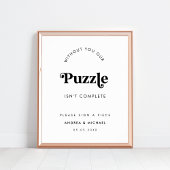 レトロスクリプトのミニマル結婚リストの署名 ポスター