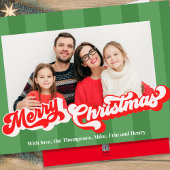 レトロスクリプトの赤と緑の数々の写真 シーズンカード