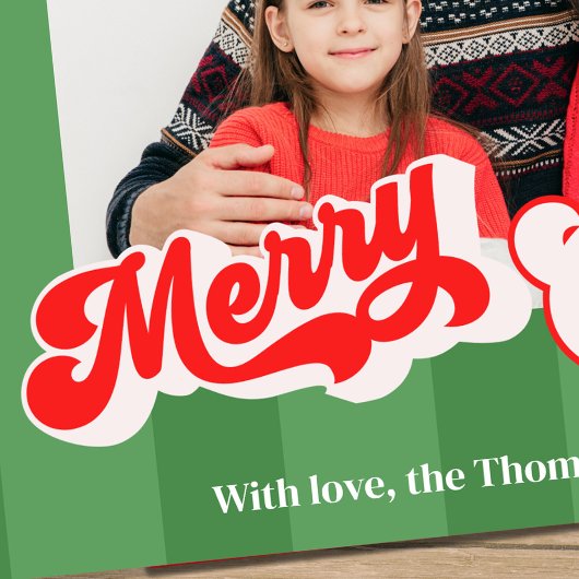 レトロスクリプトの赤と緑の数々の写真 シーズンカード