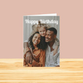 レトロスクリプトのHappy Birthday 3枚の写真 カード
