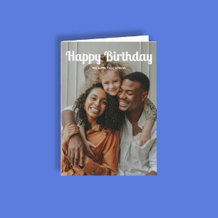 レトロスクリプトのHappy Birthday 3枚の写真 カード