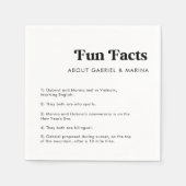 レトロスクリプトはっきりしたタイポグラフィ5おもしろいファクト結婚ー スタンダードカクテルナプキン (正面)