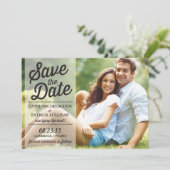 レトロスクリプトオーバーレイ |セーブ・ザ・デート案内 招待状 (スタンド正面)