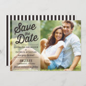 レトロスクリプトオーバーレイ |セーブ・ザ・デート案内 招待状 (正面/裏面)